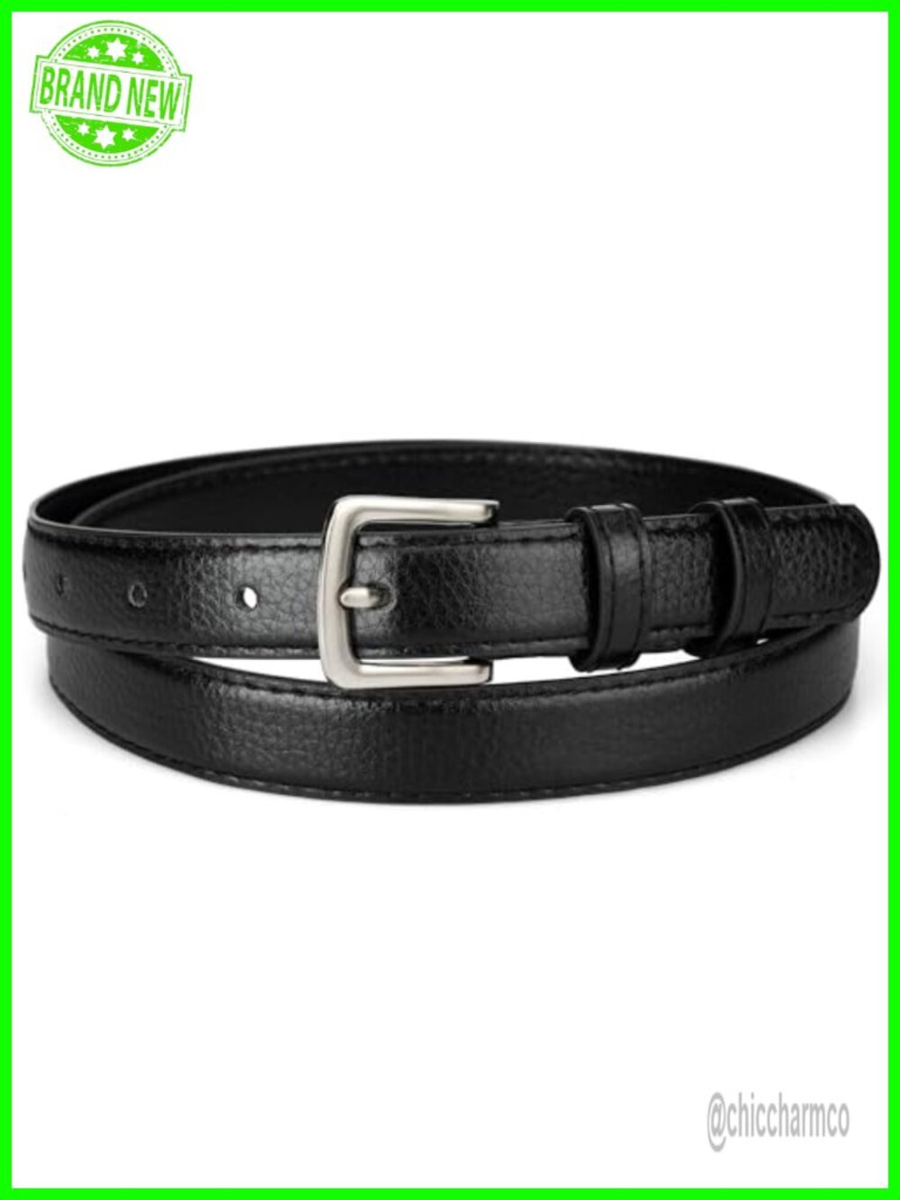 Womens Faux Leather Waist Belt with Alloy Buckle for Jeans Dress